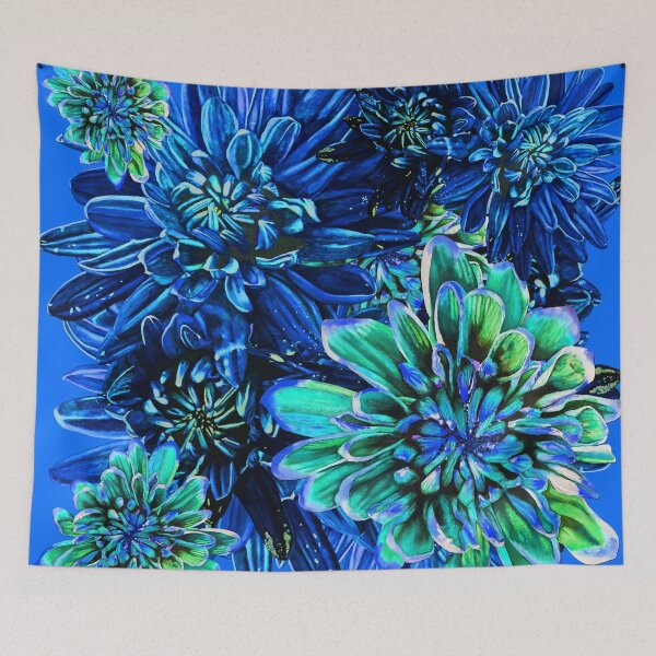 Item preview, Blue Chrysanthemums 5 designed and sold by nastiaart.