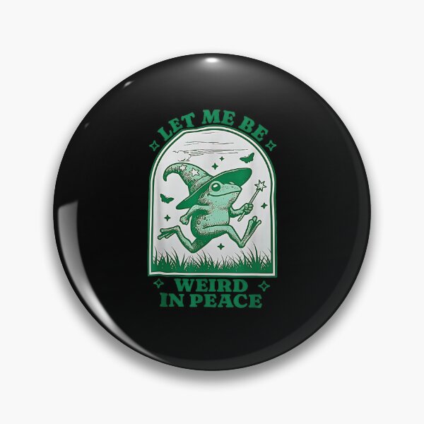 Item preview, Funny Frog Mushroom Let Me Be Weird in Peace Vintage Nature Quote designed and sold by Rahamkshop.