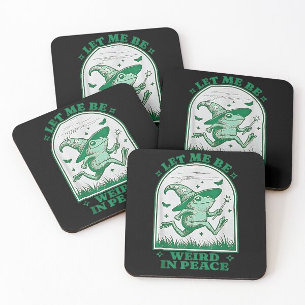 Item preview, Funny Frog Mushroom Let Me Be Weird in Peace Vintage Nature Quote designed and sold by Rahamkshop.