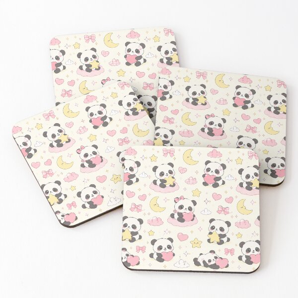 Item preview, Panda Heart Star Pattern designed and sold by Soft Berry Studio.