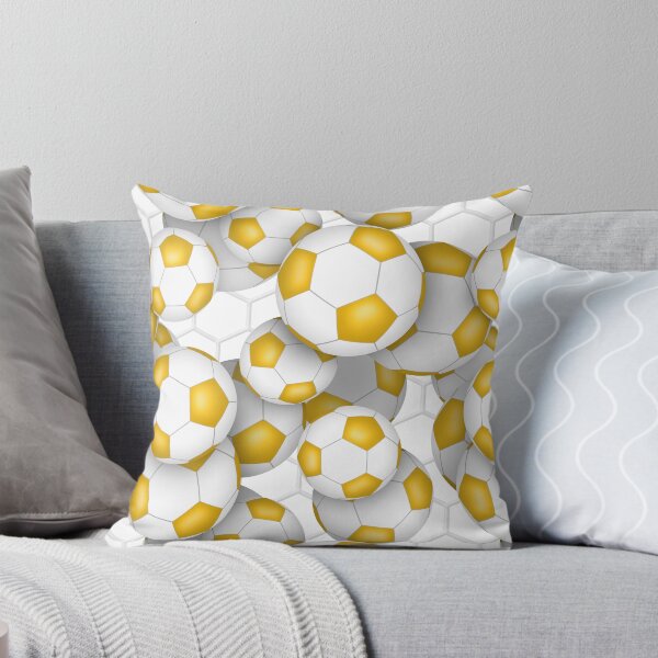 Item preview, Soccer balls with goal netting accent pattern - gold designed and sold by katzdzynes.