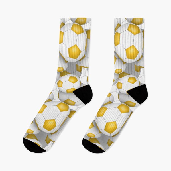 Item preview, Soccer balls with goal netting accent pattern - gold designed and sold by katzdzynes.