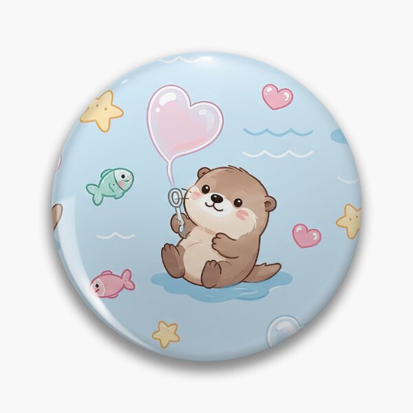 Item preview, Otter Heart Bubble Pattern designed and sold by Soft Berry Studio.