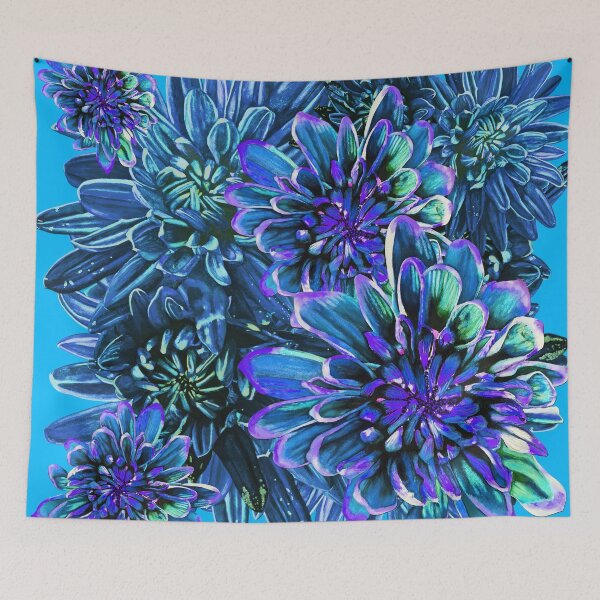 Item preview, Light Blue Chrysanthemums 4 designed and sold by nastiaart.