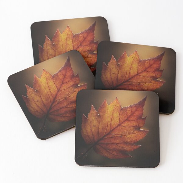 Item preview, Cozy Glowing Golden Autumn Maple Leaf designed and sold by WitchyBotanicaArt.