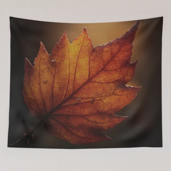 Item preview, Cozy Glowing Golden Autumn Maple Leaf designed and sold by WitchyBotanicaArt.