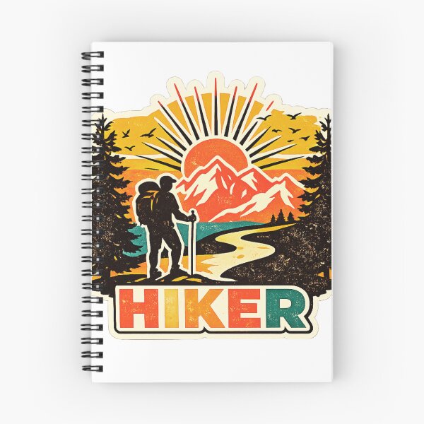 Artikelvorschau, HIKER – Retro-Aufkleber für erdige Bergabenteuer entworfen und verkauft von GabeMountainArt.