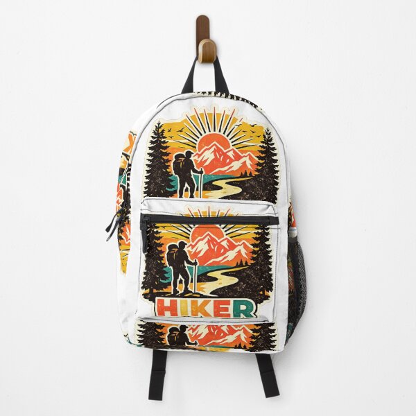 Artikelvorschau, HIKER – Retro-Aufkleber für erdige Bergabenteuer entworfen und verkauft von GabeMountainArt.