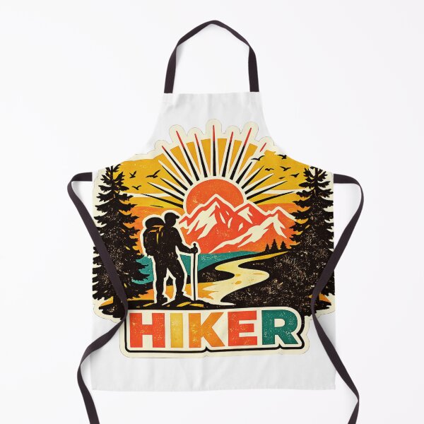 Item preview, HIKER – Retro Earthy Mountain Adventure Sticker designed and sold by GabeMountainArt.