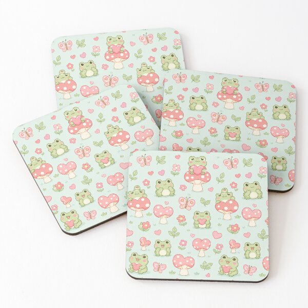 Item preview, Frog Heart Mushroom Pattern designed and sold by Soft Berry Studio.