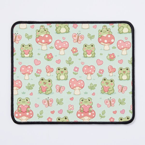 Item preview, Frog Heart Mushroom Pattern designed and sold by Soft Berry Studio.