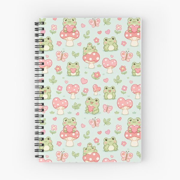 Item preview, Frog Heart Mushroom Pattern designed and sold by Soft Berry Studio.