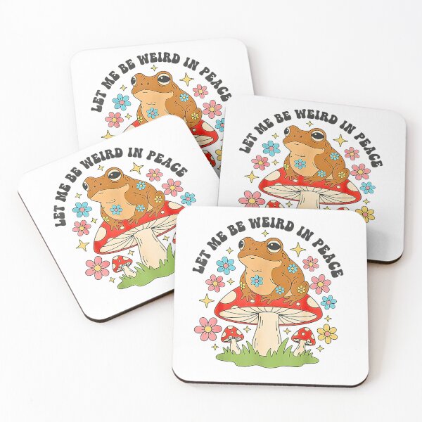 Item preview, Funny Frog Mushroom Let Me Be Weird in Peace Vintage Nature Quote designed and sold by Rahamkshop.
