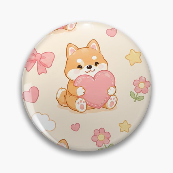 Item preview, Shiba Inu Sweetheart Pattern designed and sold by Soft Berry Studio.