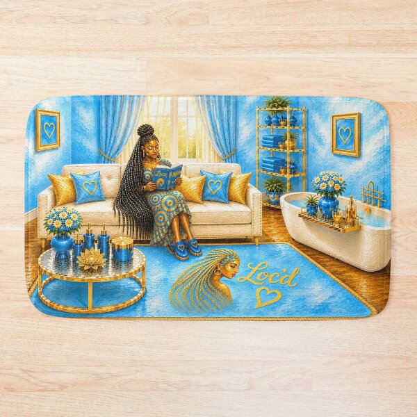 Item preview, Bath mat, loc’d.  designed and sold by RootedInLocs.