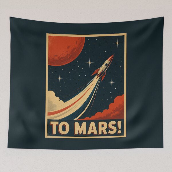 Item preview, Vintage Mars Poster designed and sold by GoodOldVintage.