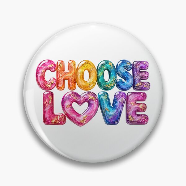 Item preview, Choose Love Rainbow Glass Heart Typography LGBTQ Pride Design designed and sold by RoPrincess.