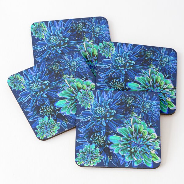 Item preview, Blue Chrysanthemums 6 designed and sold by nastiaart.