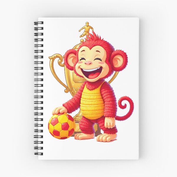 Item preview, Happy Red Monkey Soccer Champion designed and sold by canvahub.