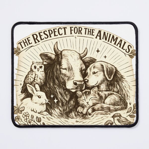 Item preview, Respect for Animals Vintage Wildlife T-Shirt designed and sold by Santuário da Bicharada.