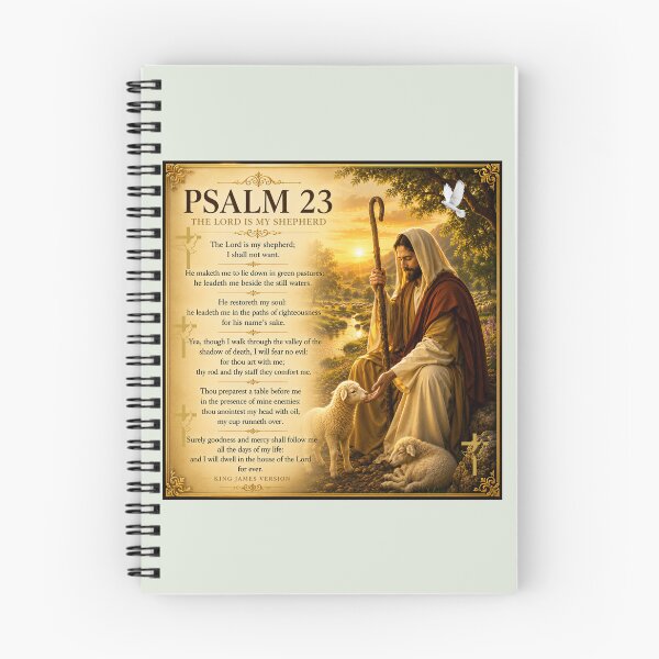 Item preview, Psalm 23 – The Lord Is My Shepherd | Christian Scripture Wall Art | King James Bible Verse designed and sold by KINGDOM GOLD STUDIO.