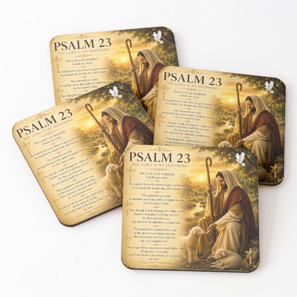 Item preview, Psalm 23 – The Lord Is My Shepherd | Christian Scripture Wall Art | King James Bible Verse designed and sold by KINGDOM GOLD STUDIO.