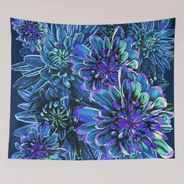 Item preview, Light Blue Chrysanthemums 5 designed and sold by nastiaart.