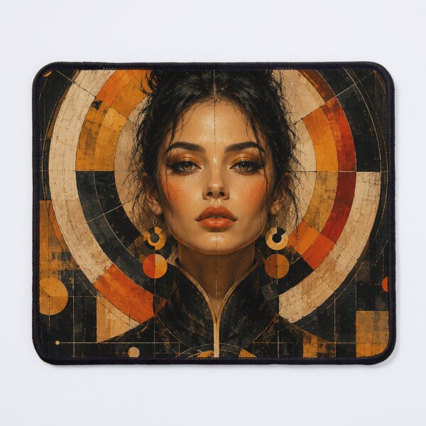 Item preview, Geometric Muse | Modern Abstract Portrait | Industrial Contemporary Wall Art designed and sold by A-T-H.