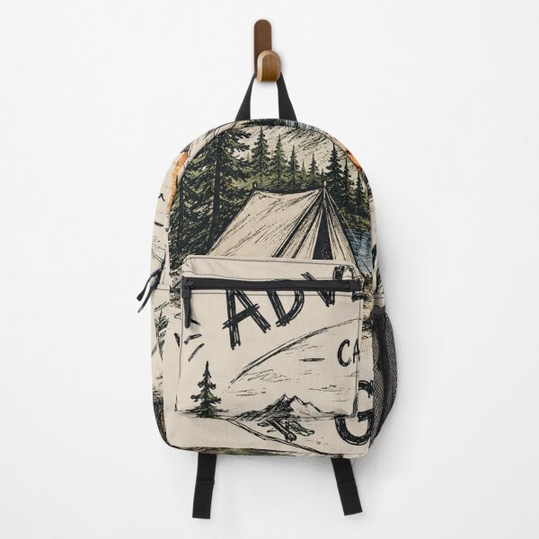 Item preview, Adventure Is Calling And I Must Go | Hand Drawn Camping Mountain Sketch designed and sold by DMQ-Designs.