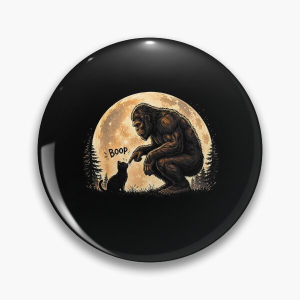Item preview, Bigfoot Boops Cat Under Full Moon designed and sold by Rahamkshop.