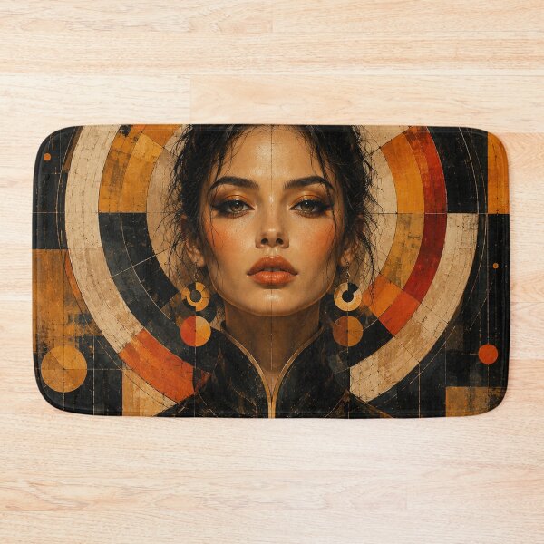 Item preview, Geometric Muse | Modern Abstract Portrait | Industrial Contemporary Wall Art designed and sold by A-T-H.