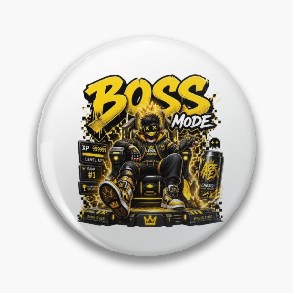 Item preview, BOSS MODE Gaming Sticker | Neon Esports Streetwear Graphic Design designed and sold by Stylestickers55.