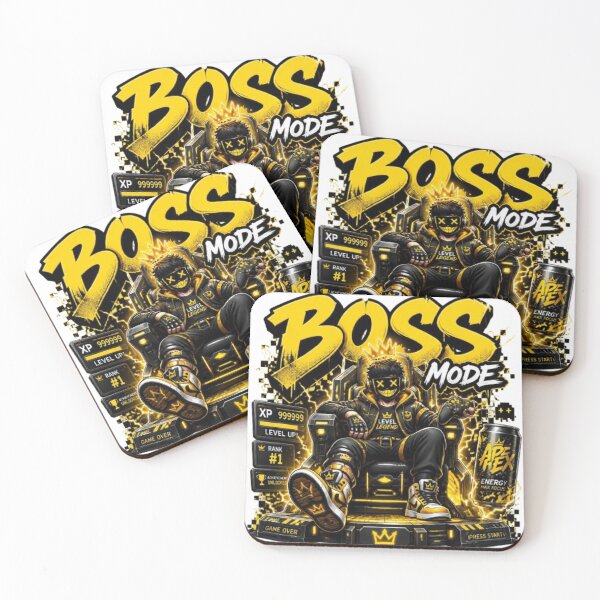 Item preview, BOSS MODE Gaming Sticker | Neon Esports Streetwear Graphic Design designed and sold by Stylestickers55.