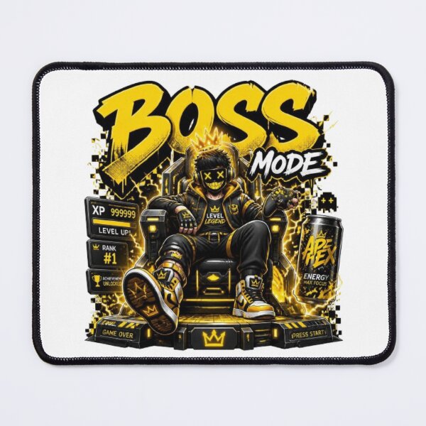 Item preview, BOSS MODE Gaming Sticker | Neon Esports Streetwear Graphic Design designed and sold by Stylestickers55.
