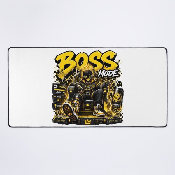 Item preview, BOSS MODE Gaming Sticker | Neon Esports Streetwear Graphic Design designed and sold by Stylestickers55.