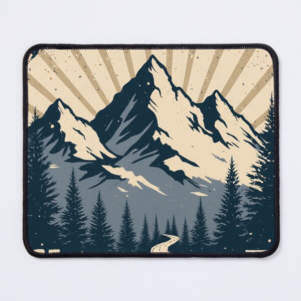 Item preview, Retro Mountain Hiking Badge Forest Trail designed and sold by Everyday Motif.