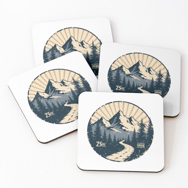 Item preview, Retro Mountain Hiking Badge Forest Trail designed and sold by Everyday Motif.