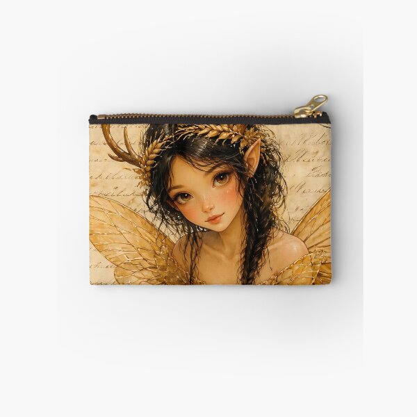Item preview,  Golden Fairy Weaving a Corn Dolly designed and sold by FaeCoreStudio.