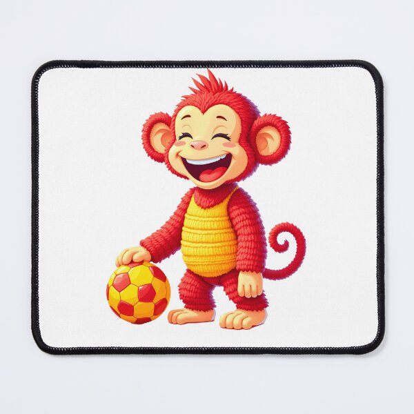 Item preview, Happy Red Monkey Soccer designed and sold by canvahub.