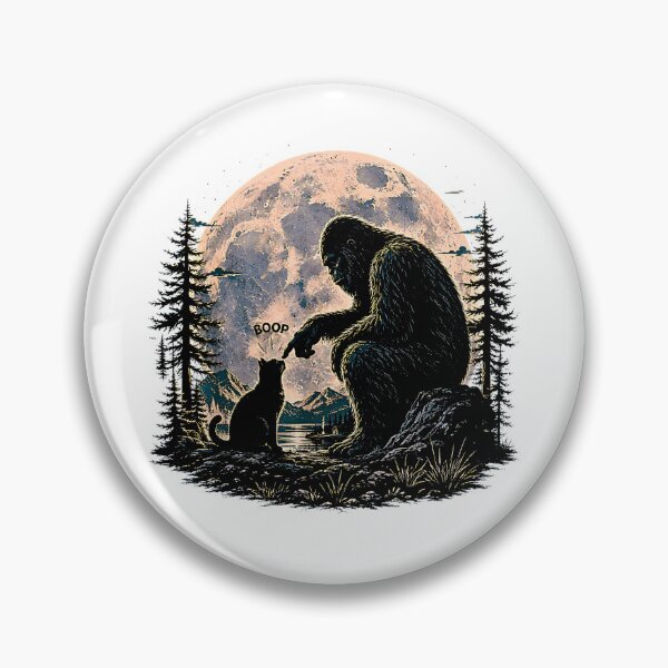 Item preview, Bigfoot Boops Cat Under Full Moon designed and sold by Rahamkshop.