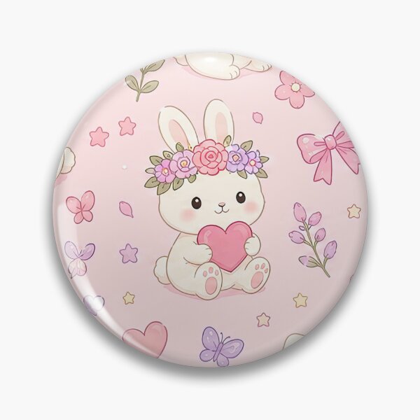 Item preview, Bunny Heart Flower Crown Pattern designed and sold by Soft Berry Studio.