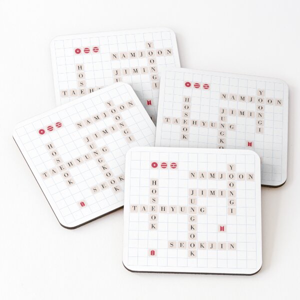 Item preview, BTS members names scrabble board | arirang edition | bts army and bts red and blue designed and sold by moteesshop.