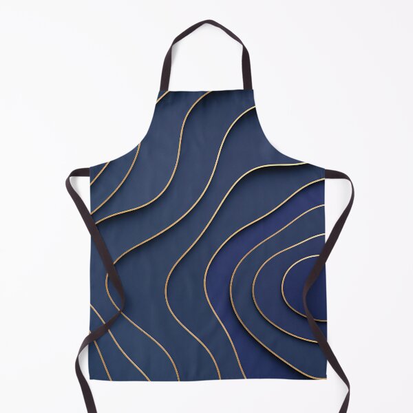 Item preview, Luxury Navy Blue and Gold Abstract Topographic Waves designed and sold by Aimaniia666.
