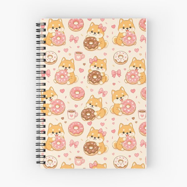 Item preview, Shiba Inu Love Donut Pattern designed and sold by Soft Berry Studio.