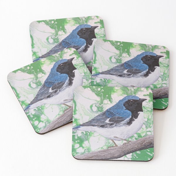 Item preview, Black Throated Blue Warbler designed and sold by Magpie's Miscellany.