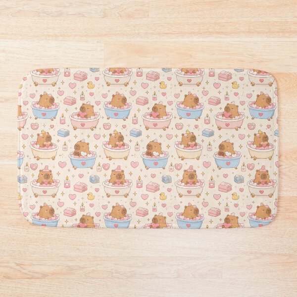 Item preview, Capybara Heart Bath Pattern designed and sold by Soft Berry Studio.