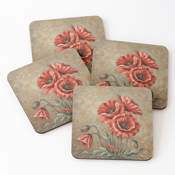 Item preview, Red color,poppies. designed and sold by elegantpaterns.