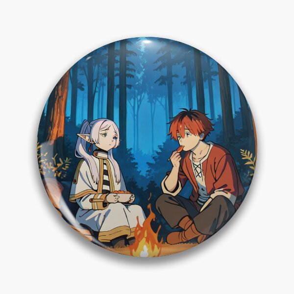 Item preview, Art - Fantastic fantasy travelers, Night scene by the campfire designed and sold by AnimeShin.