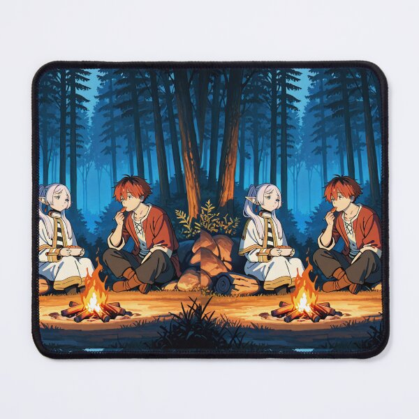 Item preview, Art - Fantastic fantasy travelers, Night scene by the campfire designed and sold by AnimeShin.