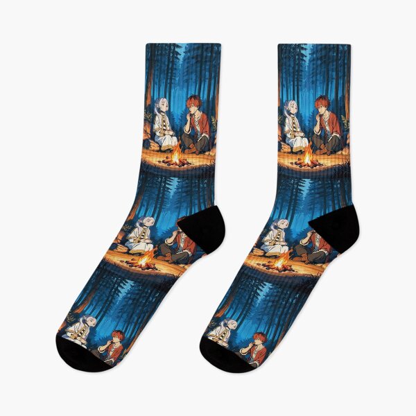 Item preview, Art - Fantastic fantasy travelers, Night scene by the campfire designed and sold by AnimeShin.